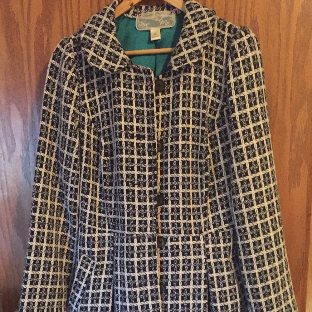 Anthropologie Nick & Mo Plaid swing coat